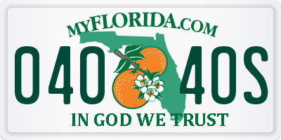FL license plate 0404OS