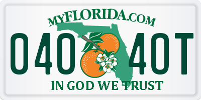 FL license plate 0404OT