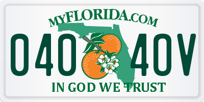 FL license plate 0404OV