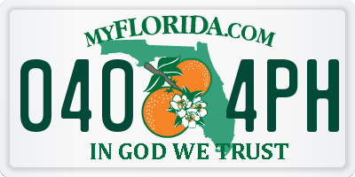 FL license plate 0404PH