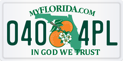 FL license plate 0404PL