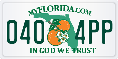 FL license plate 0404PP