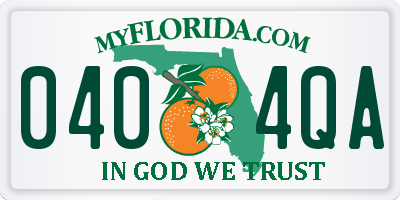 FL license plate 0404QA