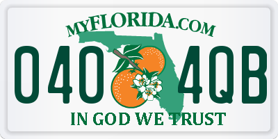 FL license plate 0404QB