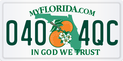 FL license plate 0404QC