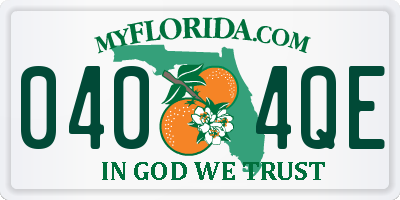 FL license plate 0404QE