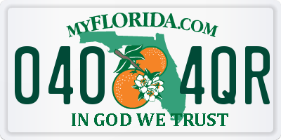 FL license plate 0404QR