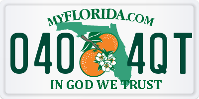 FL license plate 0404QT