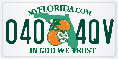 FL license plate 0404QV