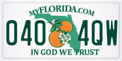 FL license plate 0404QW