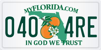 FL license plate 0404RE