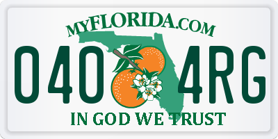 FL license plate 0404RG