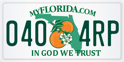 FL license plate 0404RP