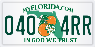 FL license plate 0404RR