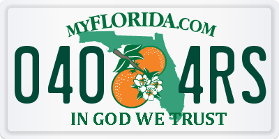 FL license plate 0404RS