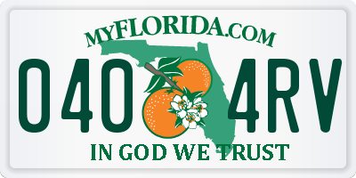 FL license plate 0404RV