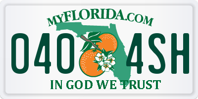 FL license plate 0404SH