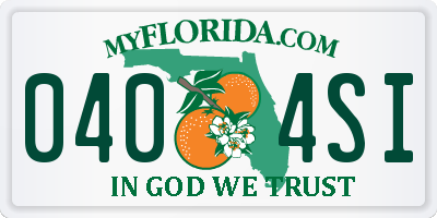 FL license plate 0404SI