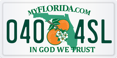 FL license plate 0404SL