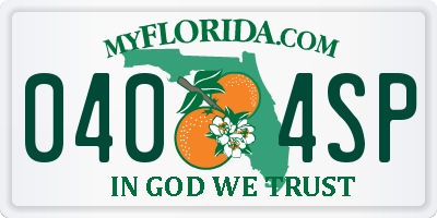 FL license plate 0404SP