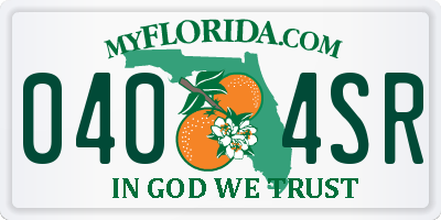 FL license plate 0404SR