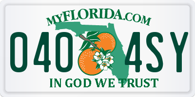 FL license plate 0404SY