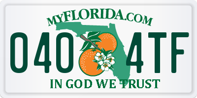 FL license plate 0404TF