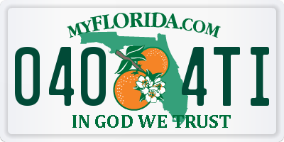 FL license plate 0404TI