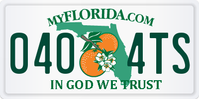 FL license plate 0404TS