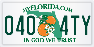 FL license plate 0404TY