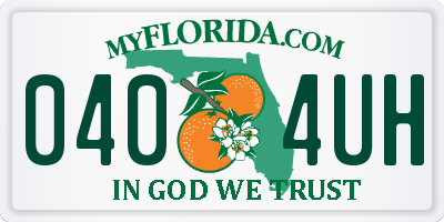 FL license plate 0404UH