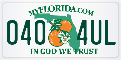 FL license plate 0404UL