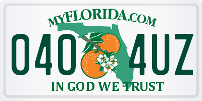 FL license plate 0404UZ