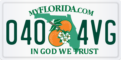 FL license plate 0404VG