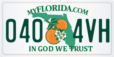 FL license plate 0404VH