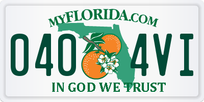 FL license plate 0404VI