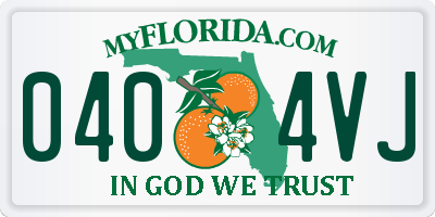 FL license plate 0404VJ