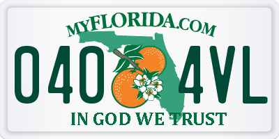 FL license plate 0404VL