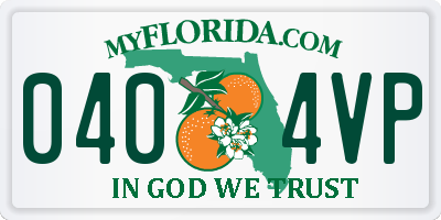 FL license plate 0404VP