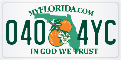 FL license plate 0404YC