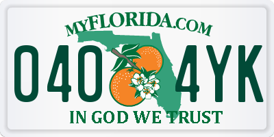 FL license plate 0404YK