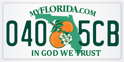 FL license plate 0405CB