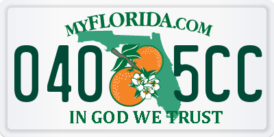 FL license plate 0405CC