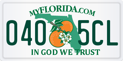 FL license plate 0405CL