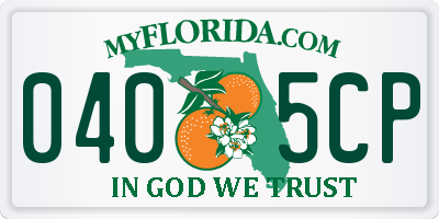 FL license plate 0405CP
