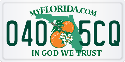 FL license plate 0405CQ