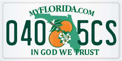 FL license plate 0405CS