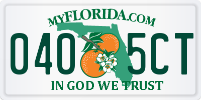 FL license plate 0405CT