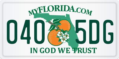 FL license plate 0405DG