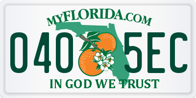 FL license plate 0405EC